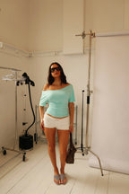 Mint Slouchy Top