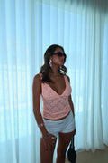 Coral Lace Cami