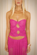 Soleil Twist Bandeau - Fuschia