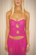 Soleil Twist Bandeau - Fuschia