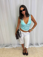Sorella Lace Cami Aqua