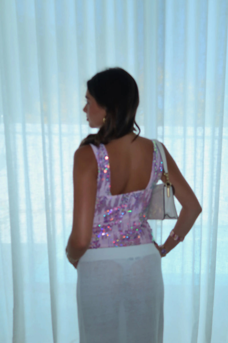 Bubblegum Sequin Cami Top