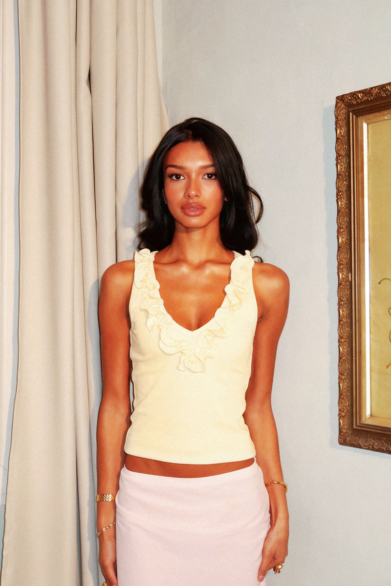 Amélie Ruffle Top Butter