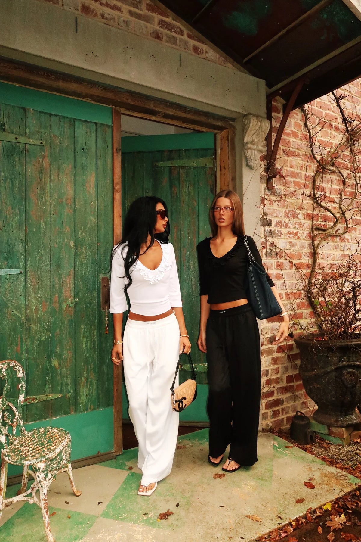 Juliette Ruffle Top Blanc