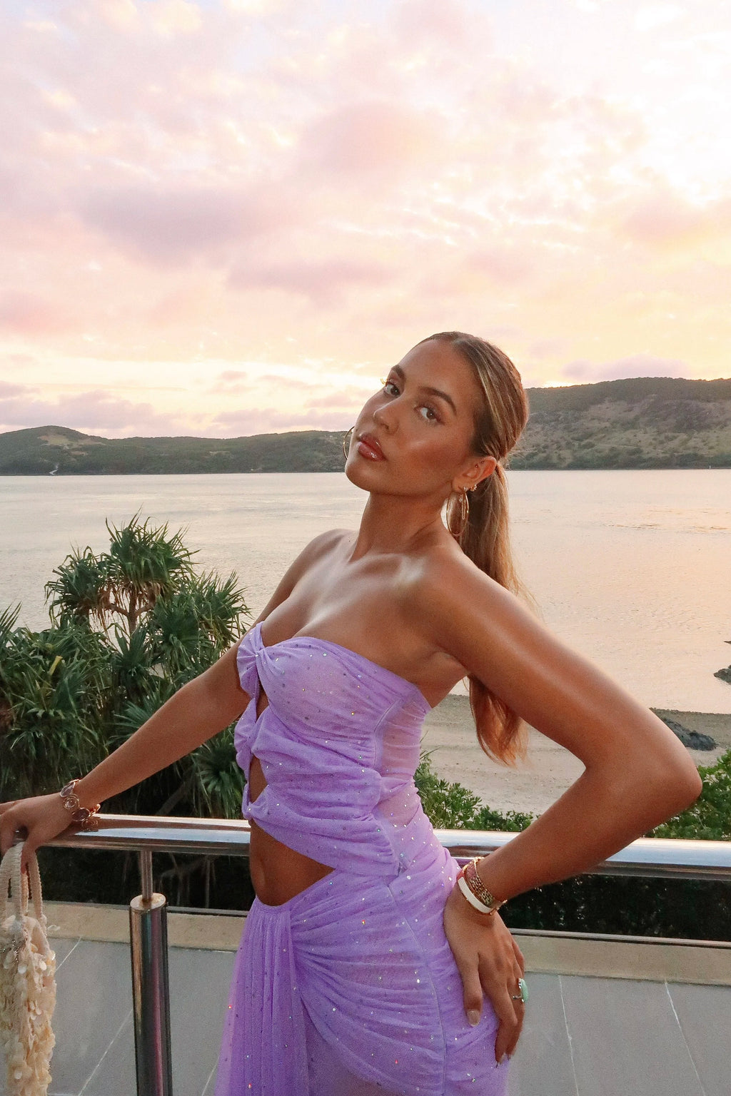 Soleil Twist Bandeau - Lilac