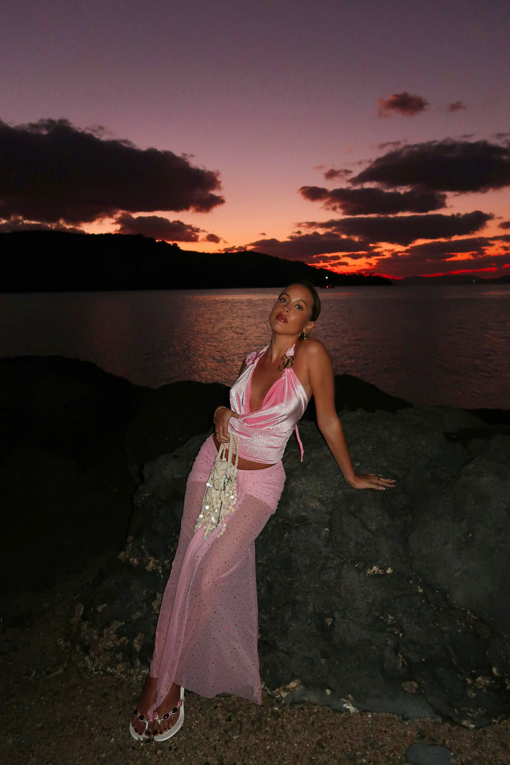 Soleil Maxi Skirt - Light Pink
