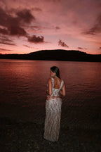 Gold Lustré Maxi Skirt