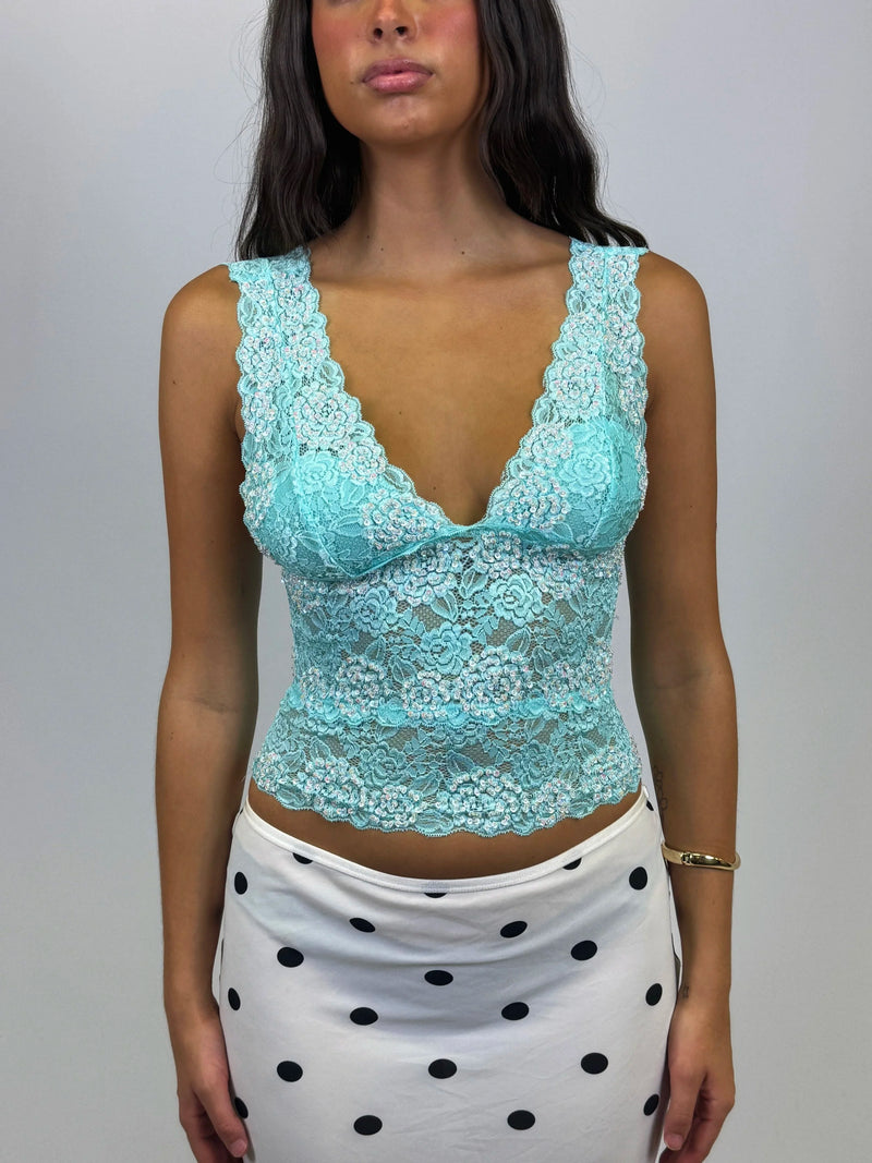 Sorella Lace Cami Aqua