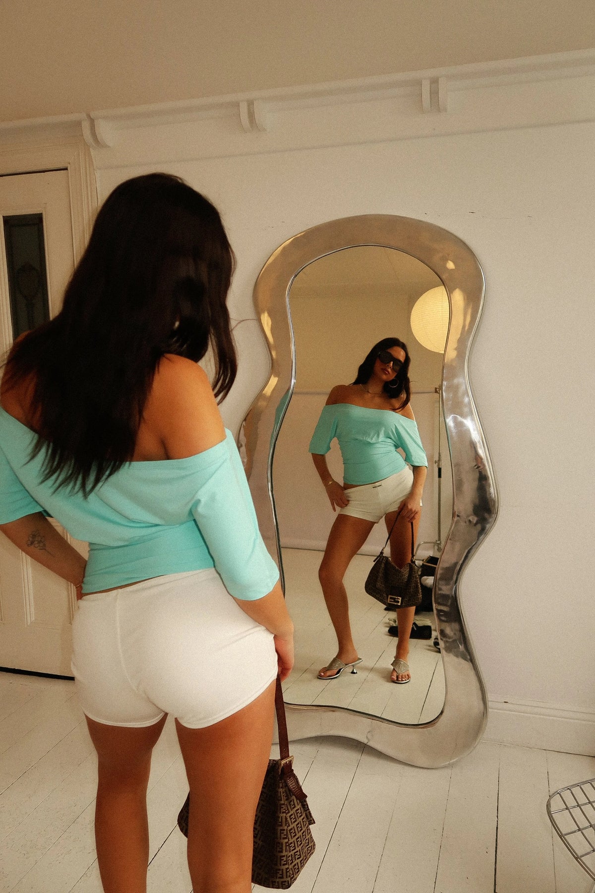 Mint Slouchy Top