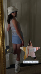 BLUE FISHNET VEST