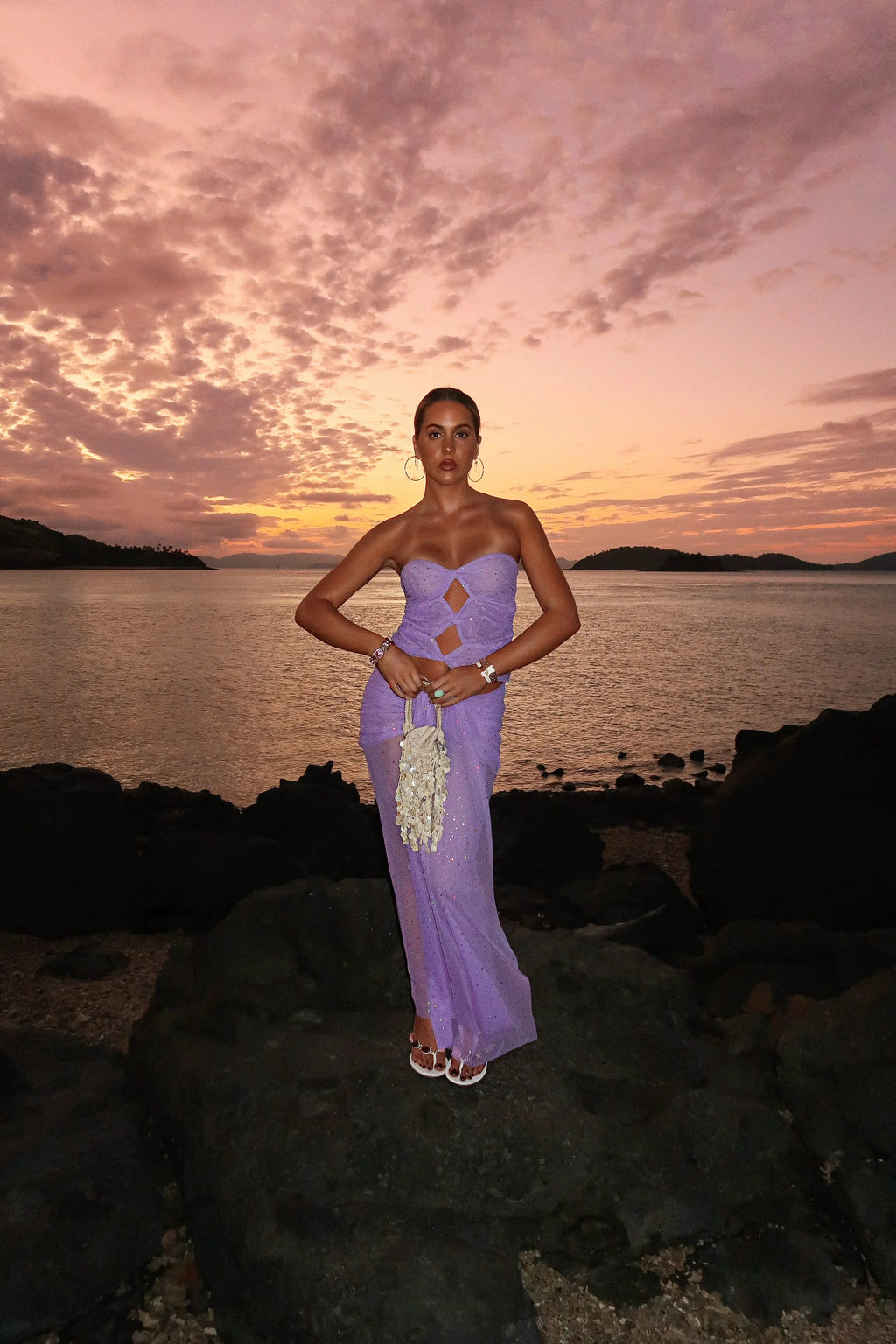 Soleil Twist Bandeau - Lilac