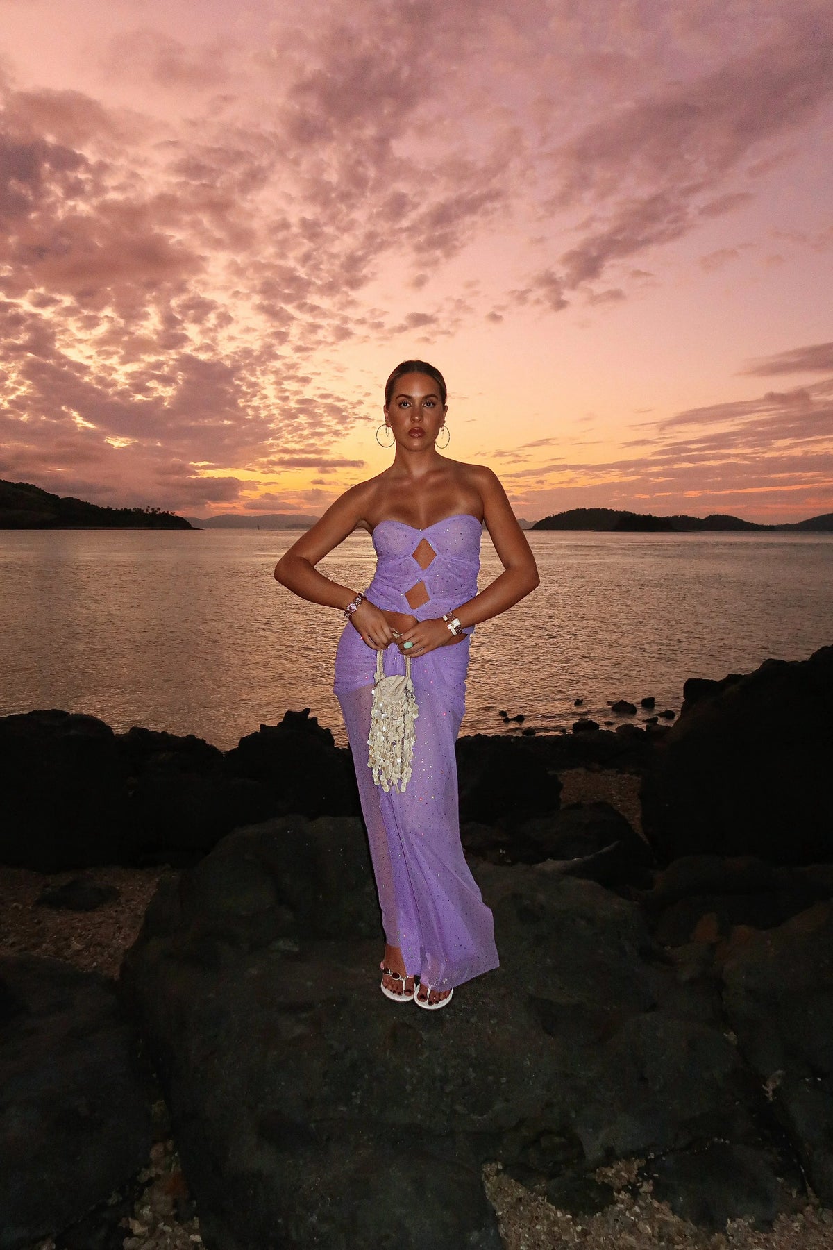 Soleil Twist Bandeau - Lilac