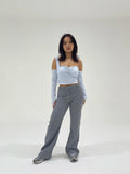 BLUE CUT-OUT TOP