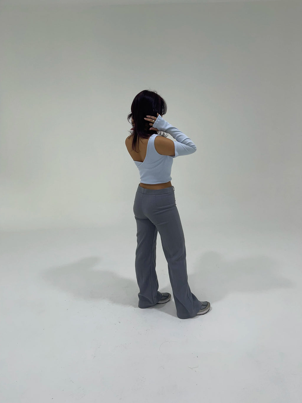BLUE CUT-OUT TOP