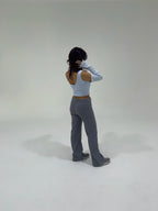 BLUE CUT-OUT TOP