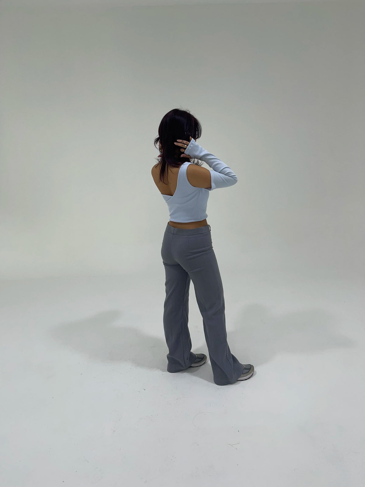 BLUE CUT-OUT TOP