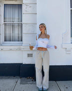 CUT-OUT TOP: WHITE