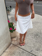 Margaux Midi Skirt Blanc