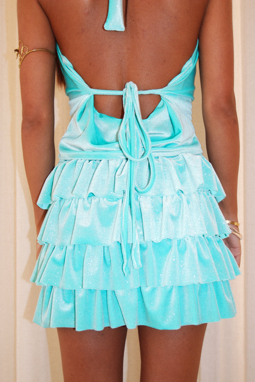 Dolce Vita Ruffle Skirt - Sparkly Mint