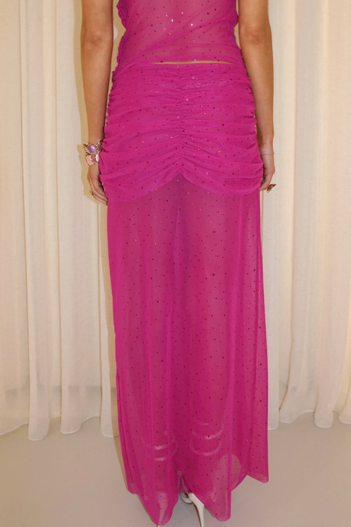 Soleil Maxi Skirt - Fuschia