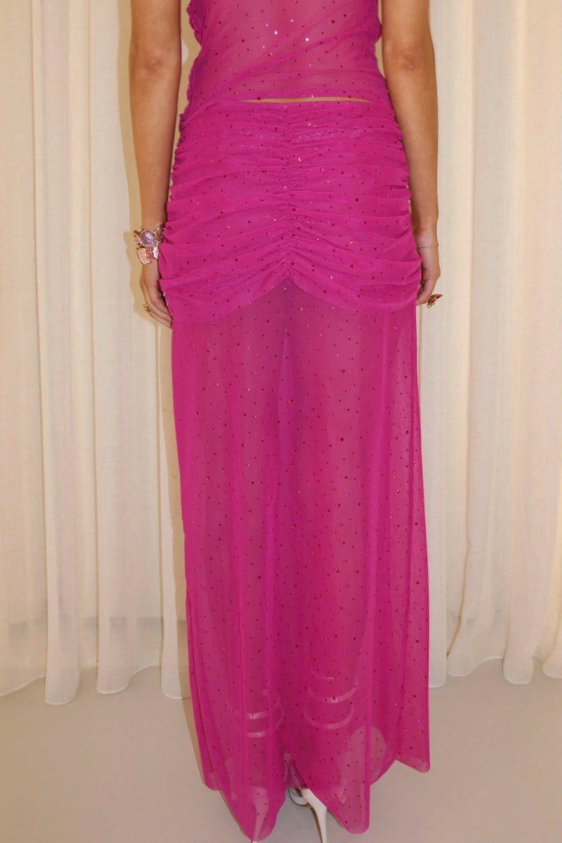 Soleil Maxi Skirt - Fuschia