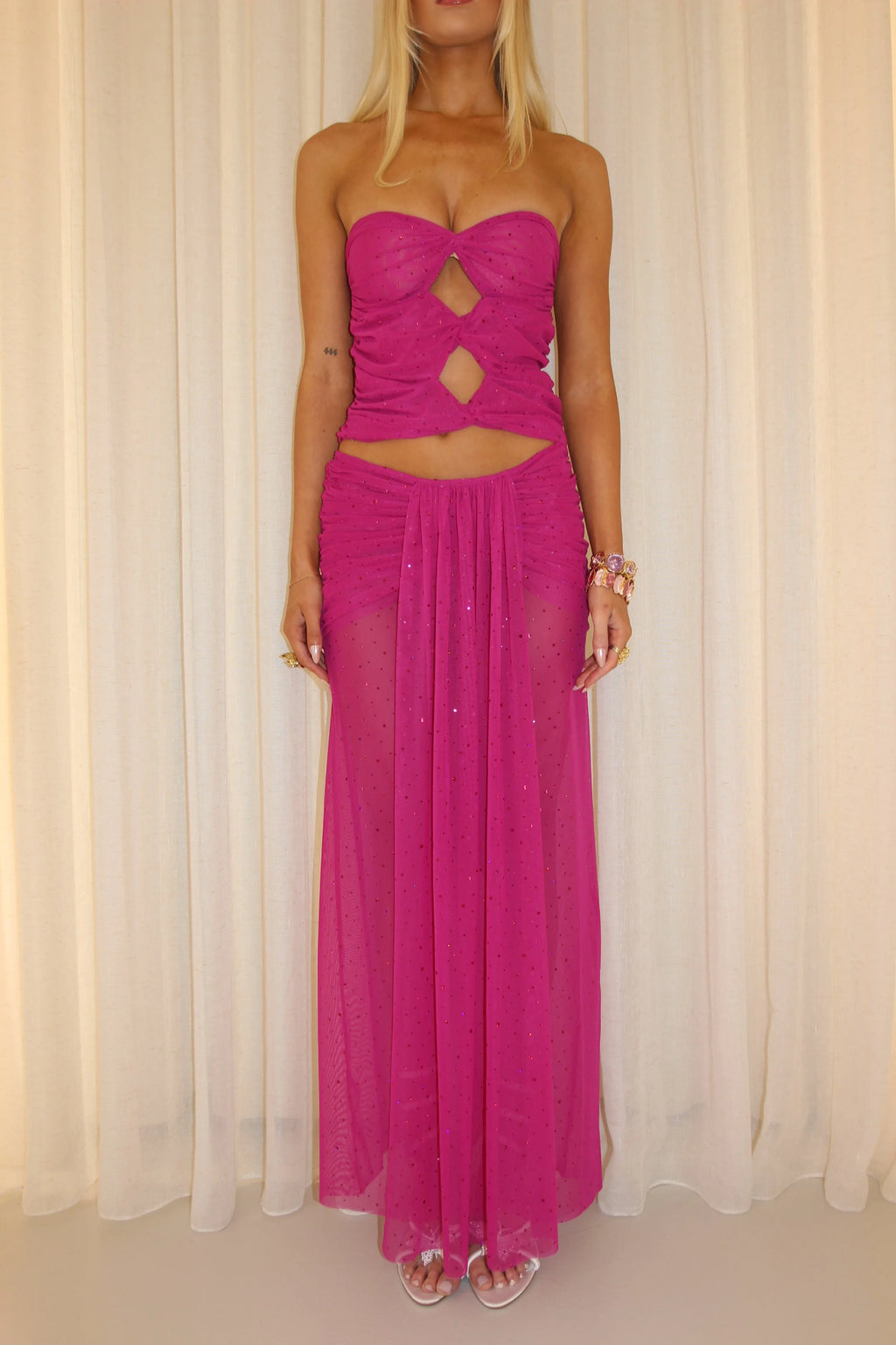 Soleil Maxi Skirt - Fuschia