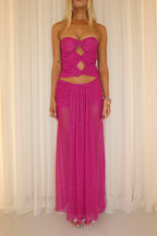 Soleil Maxi Skirt - Fuschia