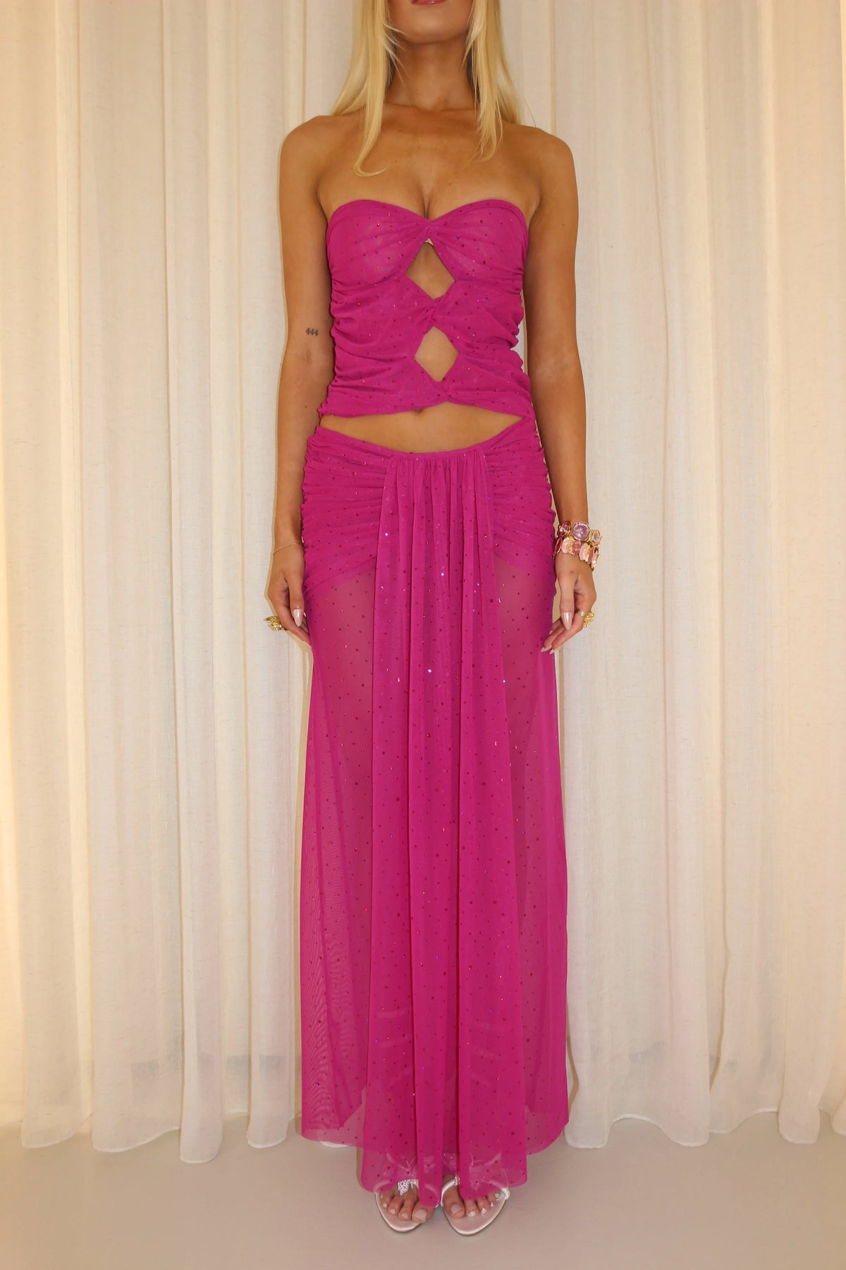 Soleil Maxi Skirt - Fuschia