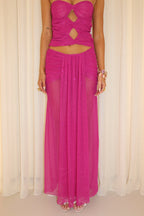 Soleil Maxi Skirt - Fuschia