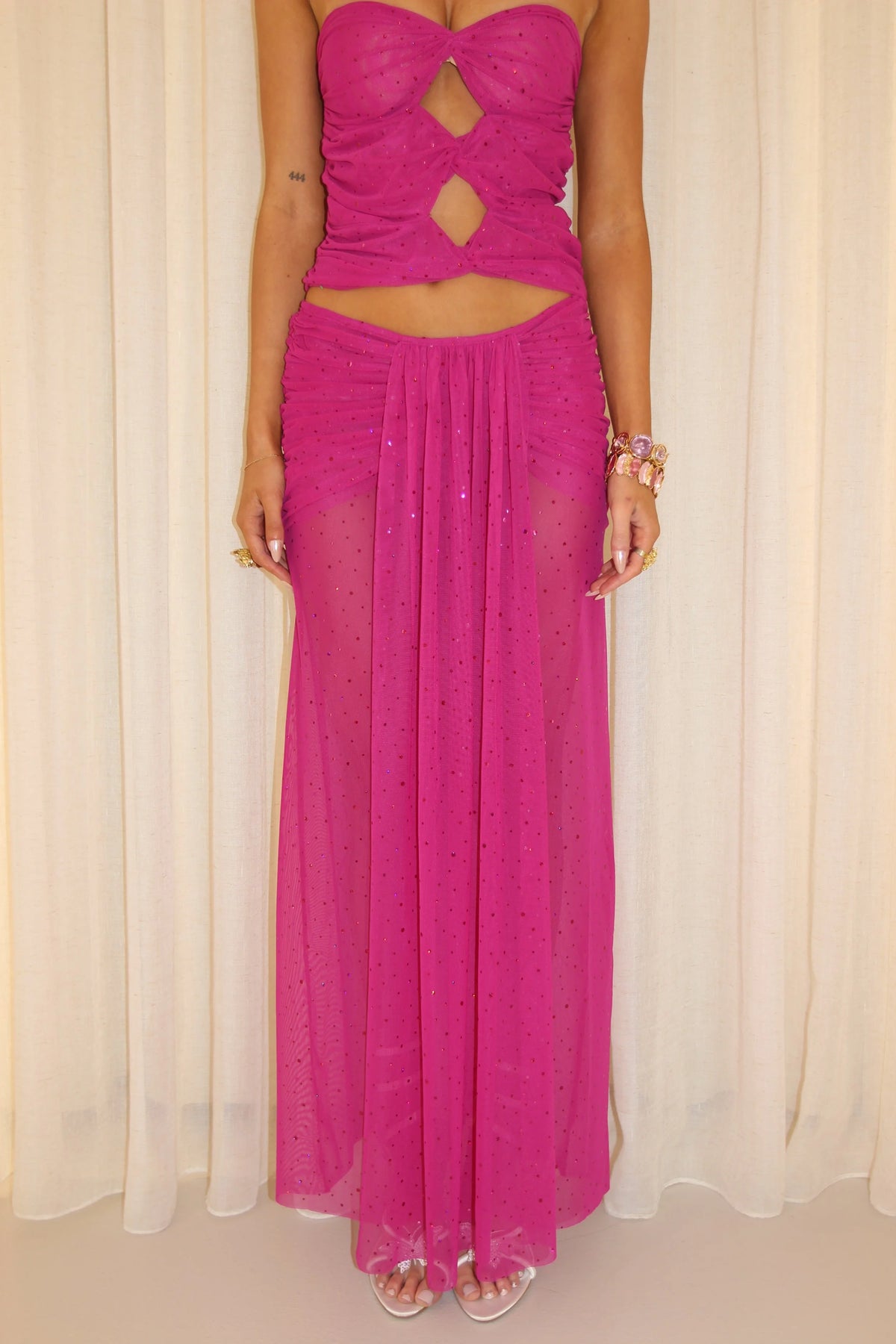 Soleil Maxi Skirt - Fuschia