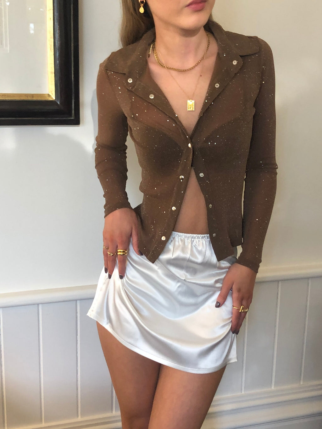 PEARL SLIP SKIRT