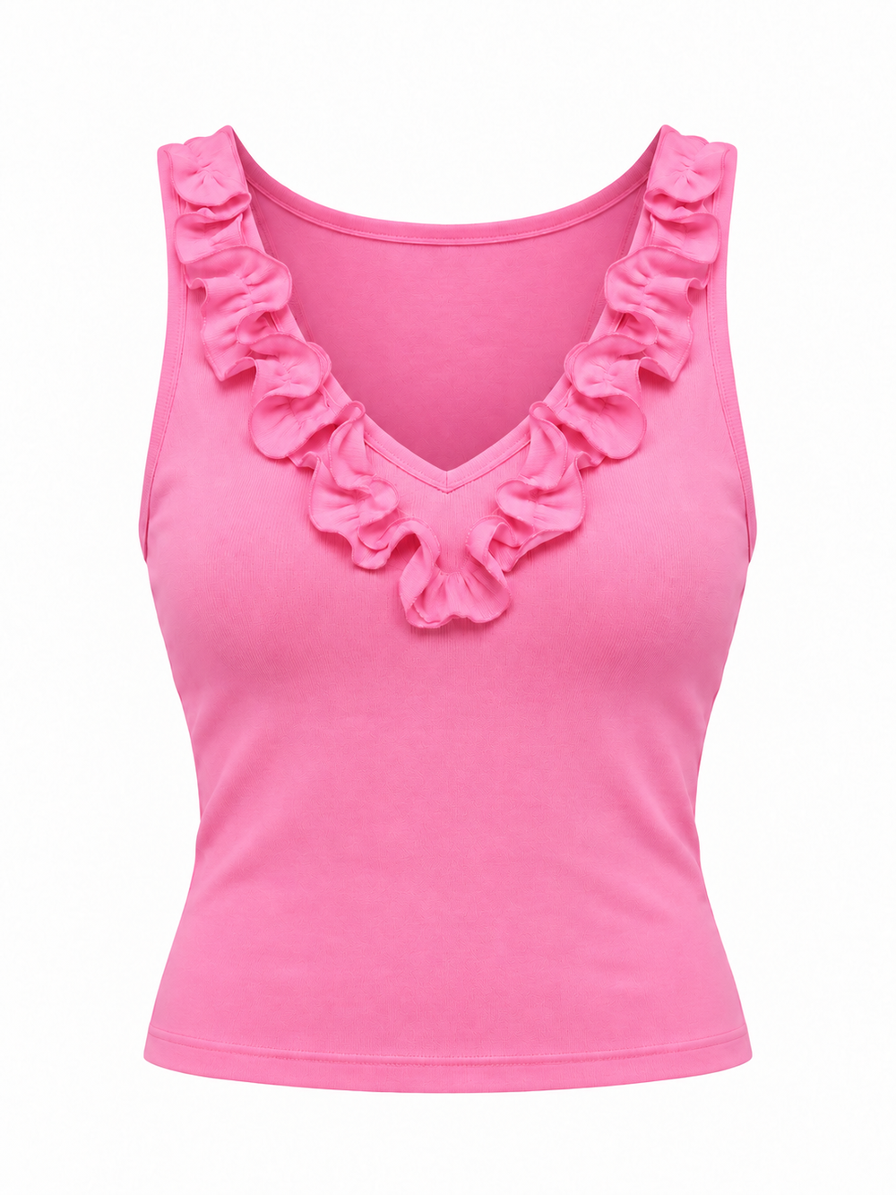 Amélie Ruffle Top Rose — ghost mannequin