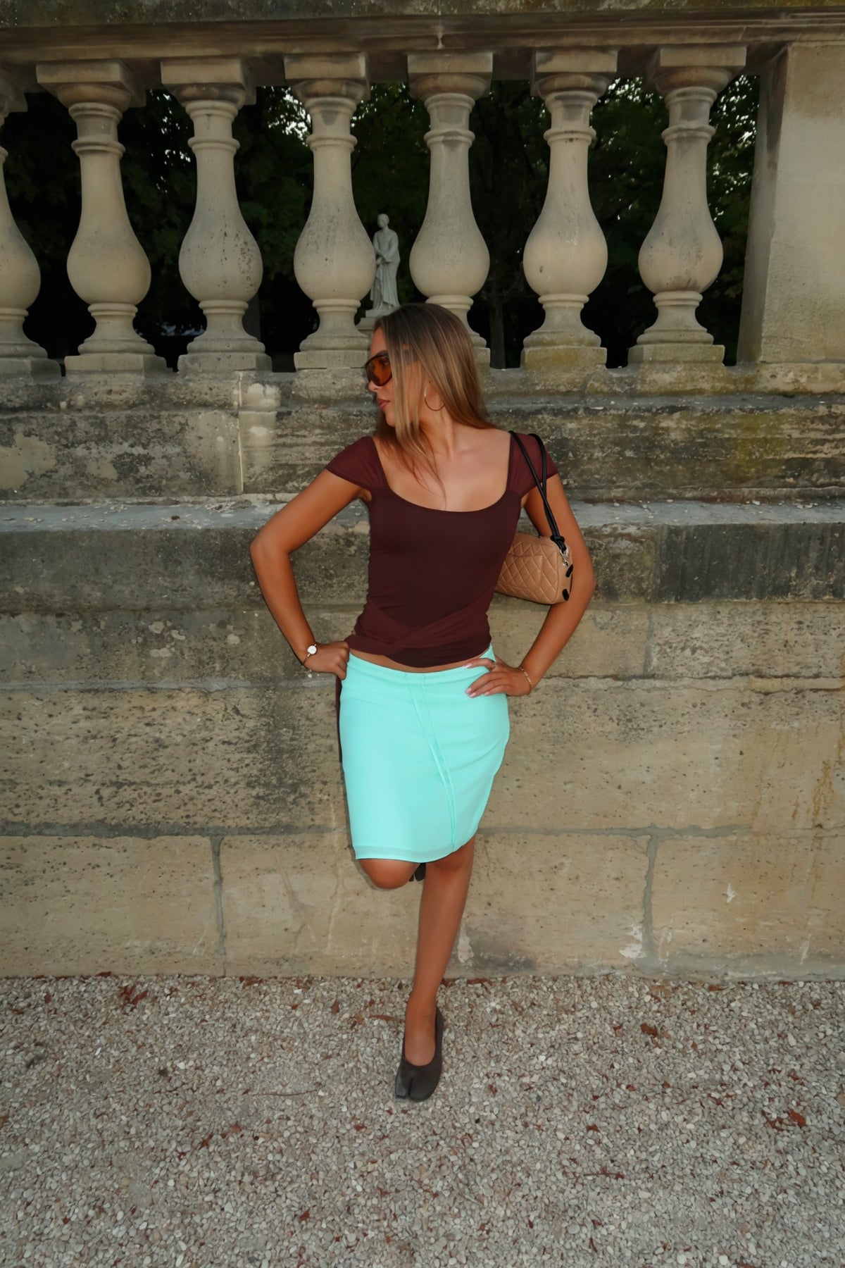 BLINC1000 founder wearing her collection across Europe