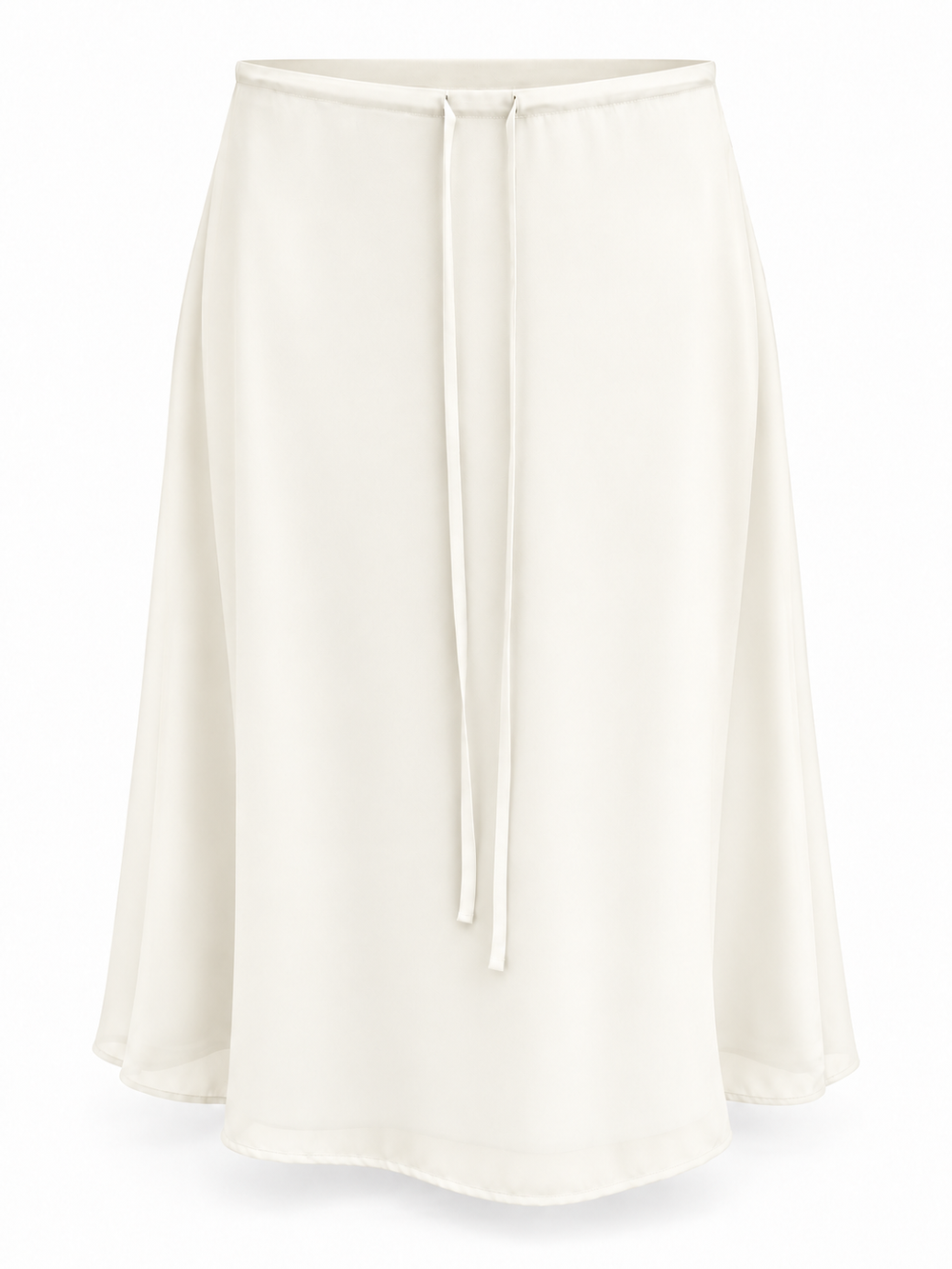 Margaux Midi Skirt — Blanc ghost mannequin
