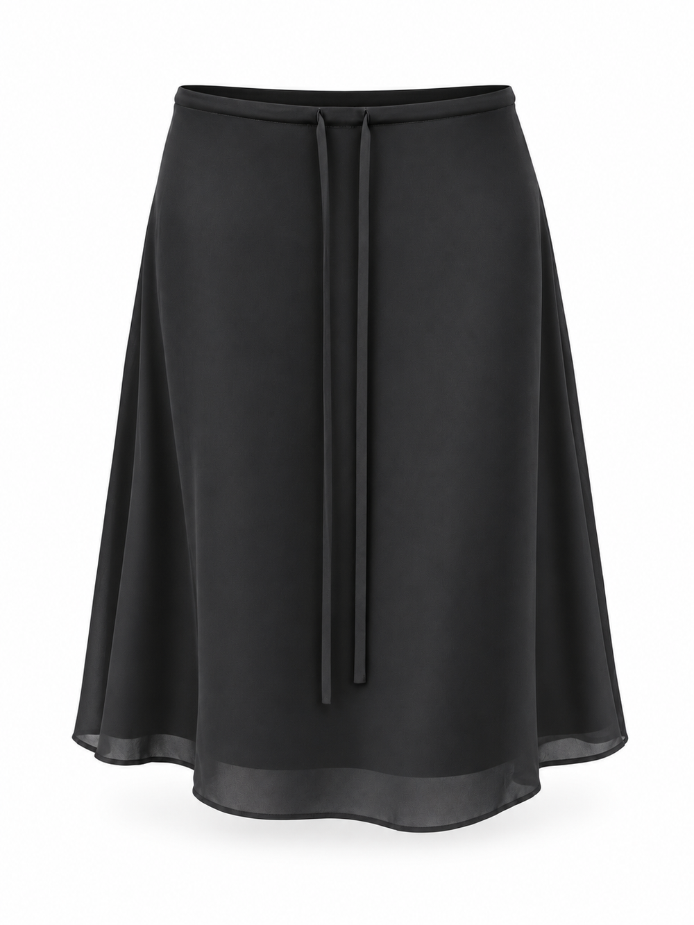 Margaux Midi Skirt — noir ghost mannequin